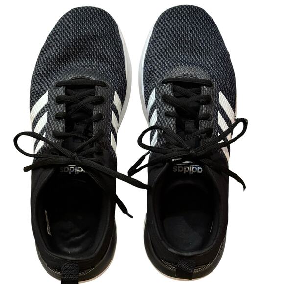 Adidas Cloudfoam Black Gray and White Running Shoes Men's Size 9 - Picture 1 of 7